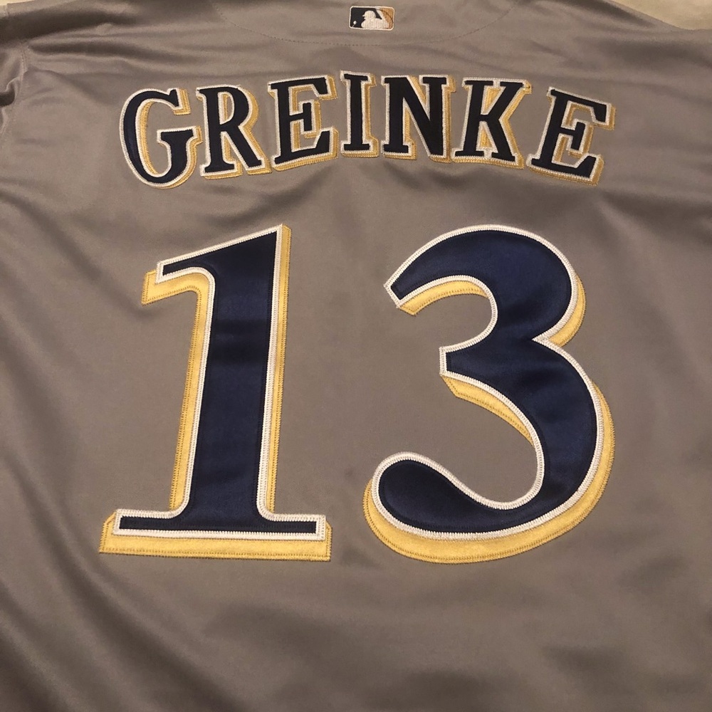 Majestic Gray Brewers Jersey